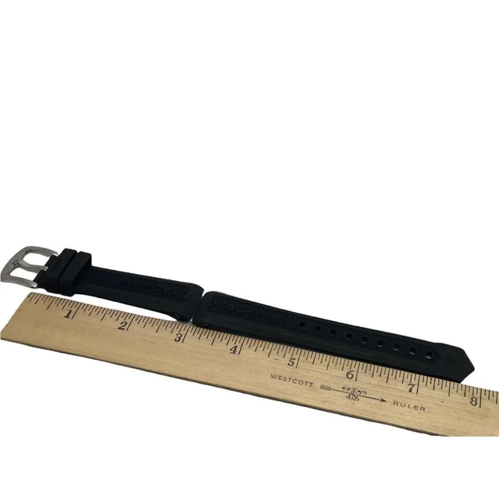 Men's Watch Aftermmarket Band Replacement For Tag Heuer Black Rubber Strap 22mm